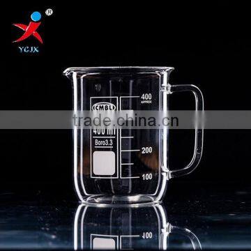 400ml handled glass beaker with duck mouth