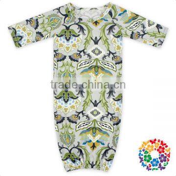 Long Sleeves Infant Toddle Baby Beige Sleeper Gowns photo-2