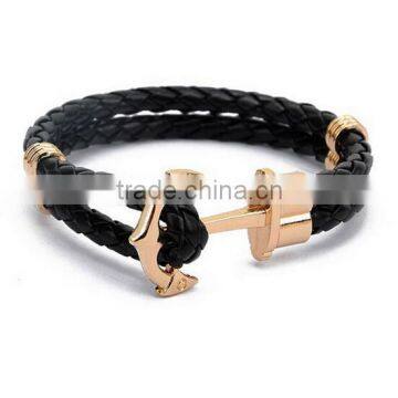 Fashion Accessories Bracelet Woman 2017 Leather Bracelet Anchor Bracelet photo-3