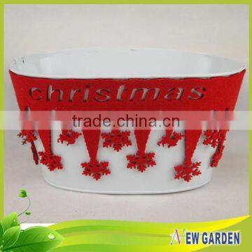 Exquisite Unique Flannelette and Metal Balcony Flower Pot photo-3