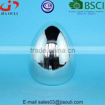 Easter Decoration Silver Ceramic Egg photo-4