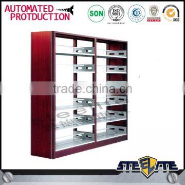 Steel Wooden School Library Bookshelf Metal Book Shelf Display Book Rack Wrought Iron Bookshelves for Sale photo-6