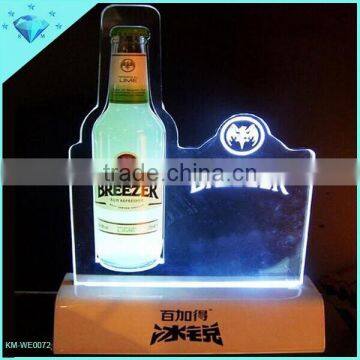 Customize Acrylic Wine Bottle Shaped Menu Display Stand photo-4