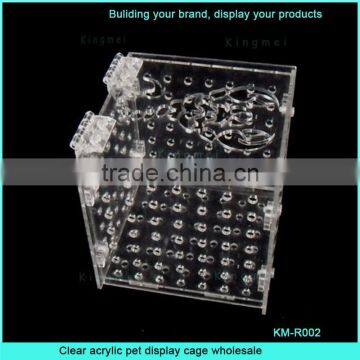 Clear acrylic pet display cage wholesale