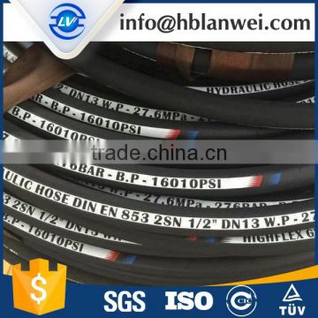 Factory produced high temperature Pressure Steel Wire flexible Spiral DIN EN 956 4SH rubber hose