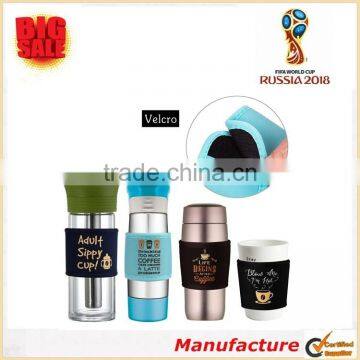 2018 World Cup Fashion Prints Beautiful Color and Design Neoprene Cup Sleeve Perfect Gift Drink Insulator Neoprene Cup Sleeve photo-6