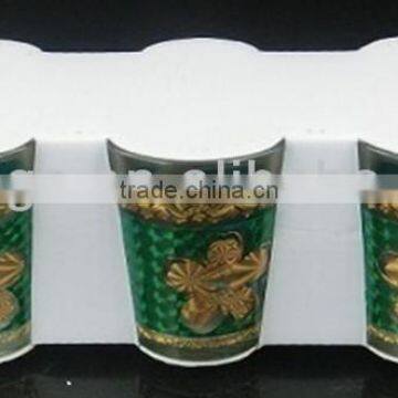GH202 6pcs Glass Drinking Set With Bronzing Deco photo-2