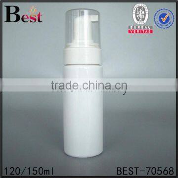 Hot Sale Cosmetic 120ml 150ml White Plastic Foam Pump Bottle Lotion Shampoo Cleanser pp Plastic Foam Pump Bottle Pet White Cover photo-6