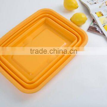 Novelty Folded Silicone Washing Vegetables Basket Wash Fruit Pots Dinnerware Bowls