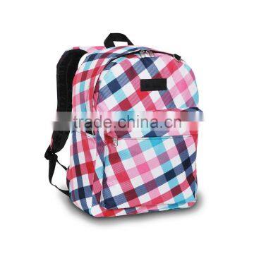New Style Pink Bold Plaid Back Bag /school Bag photo-3