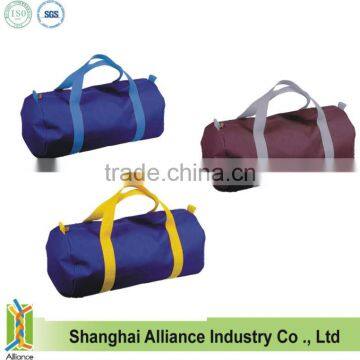 Nylon Duffel Gym Bag with Round Ends,Locking Toggle and Webbing Carry Strap