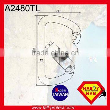 D Type Quicklock Mountain Climbing Aluminum Carabiner With Twist Lock photo-2