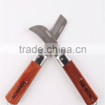Professional Electrician Knife With Wooden Handle photo-3