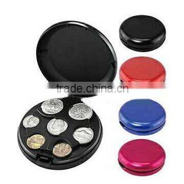 Portable Aluminium EURO US Coin Case Wallet