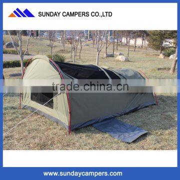 China 1-2 person four seasons outdoor swag tent with inflatable mattress