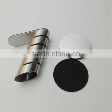 6pcs Set Brushed Stainless Steel Smooth Pratique Metal Wine Coaster photo-3