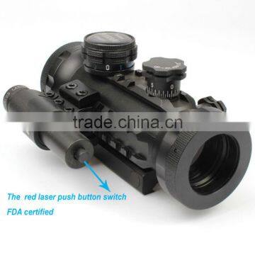 Compact Red Green Dot Riflescope With Red Laser Attached photo-4