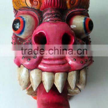 Dragon Mask Wall Hanging Decor Handmade in Nepal