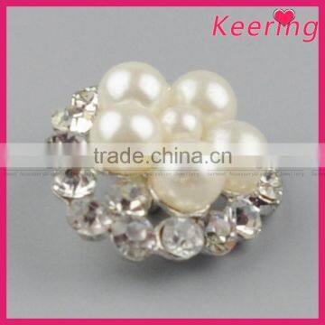 Wholesales Fashionable Custom Pearl Rhinestone Buttons for Garments WBK-1458