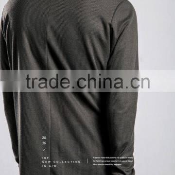 The Men Wholesale Blank Streetwear Side Split Latest Design Handsome Longline Shirt for Men photo-4