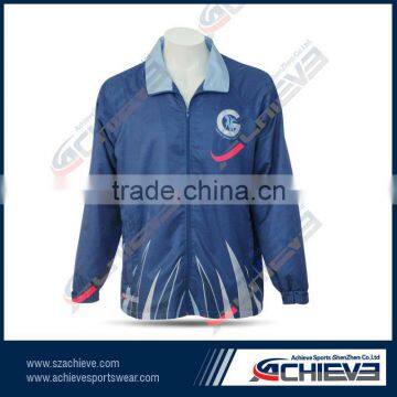 Custom 100 polyester sports jacket,polyester pullover jacket