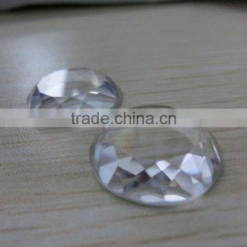 50MM Round Flat Back Glass Stones Jewelry Accessories Unfoiled Transparent Glass for Home Decor