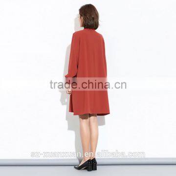 2017 New Design Ladies Red Chiffon Long Dress for Women photo-2