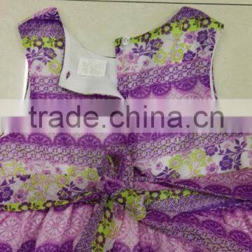 Yiwu Stocks Lots Girl's Colorful Fashion Printed Dress photo-5