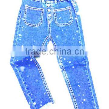 customer brand children elastic waistband casual denim pants