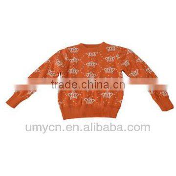 2014 New Girl's Allover Jacquard Pullover Sweater