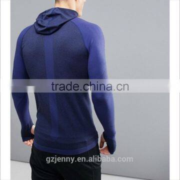 2017 New Men Sportwear Long Sleeve Slim Muscle Fit T-Shirt Wholesale In Navy photo-2