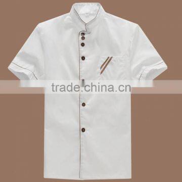 2016 Summer Kitchen Chef Jacket Uniforms Short Sleeve Hotel Cook Clothes Food Services Coats Work Hotel Uniform