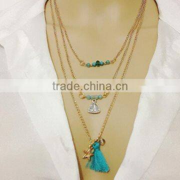 Zm35324a Fashion Jewelry 2017 Hot Sale Multi Layer Sweater Necklace photo-3