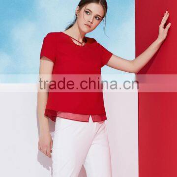 Casual Chiffon Top Women Summer Blouses Woman Blouse for Fat Woman Hot Sale