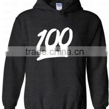 100% Cotton Pullover Hoodie With Logo,White Logo Hooded Sweatshirt photo-4
