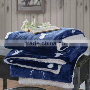 100% Polyester Bed Sheet Set Comfy Crochet Knit Christmas Print Throw Plush Fleece Blanket Korean Blanket for Home Textile photo-2