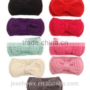 Big Bow Crochet Wide Headband for Babies, Crochet Baby Headband photo-5