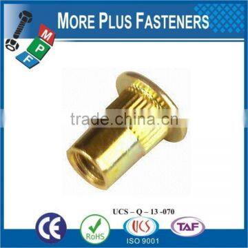 Made in Taiwan Threaded Insert Knurled Flat Head Open Head Rivet Nut photo-2