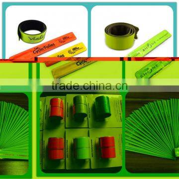 Fluorescent Ec-friendly Pass EN13356 Safety Reflective Slap Band photo-4