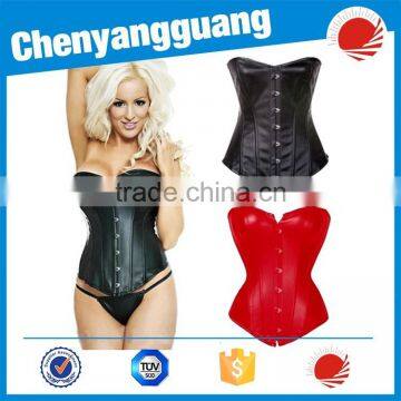 Wholesale Red and Black Zipped Underbust Sexy Corset for Women photo-1