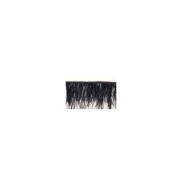 Black Feather Personalized Handmade Fringe Clothing Trimmings Fabric