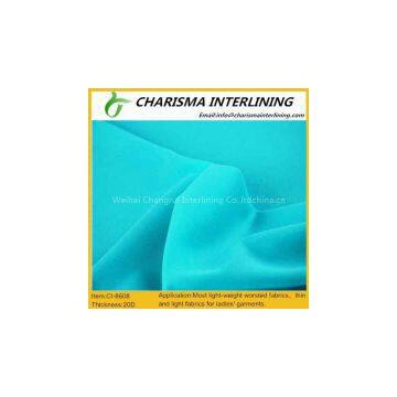 Extremely soft fusible woven interlining 8608