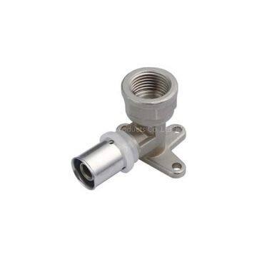 Brass Crimp Fitting Backplate Female Elbow