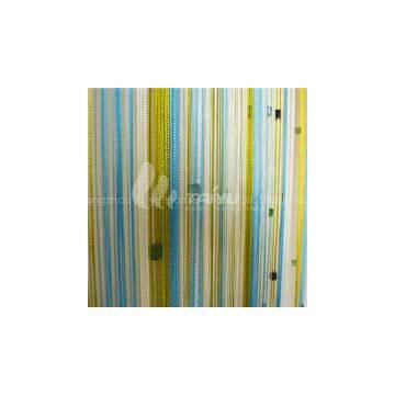 Multicolor Warp Knitting String Curtain With Beads