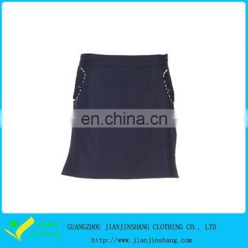 Hot Sales Customized Ladies Navy Blue Wrap Skirt School Skirt