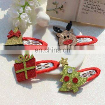 Christmas Glitter Sparkling Snap Clip Gift Baby Girl Hair Pin Festival Fashion