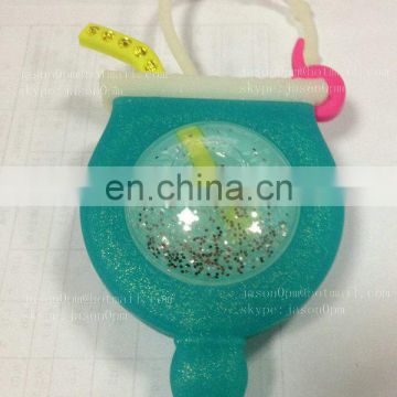 drinking juice cup design silicone perfume holder/ bottle case for glitter result