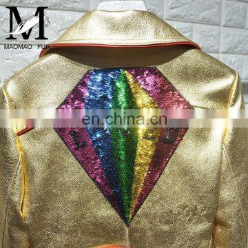 New Style Long Sleeve Fashion Softshell Life Women Leather Jacket Korean Style Leather Jacket photo-3