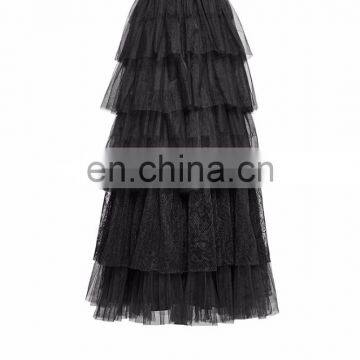Gothic Victorian Punk Rave Black Long Skirt-crinoline Q-317 photo-2
