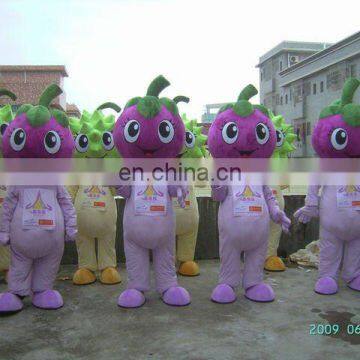 Purple eggplant plant mascot costume